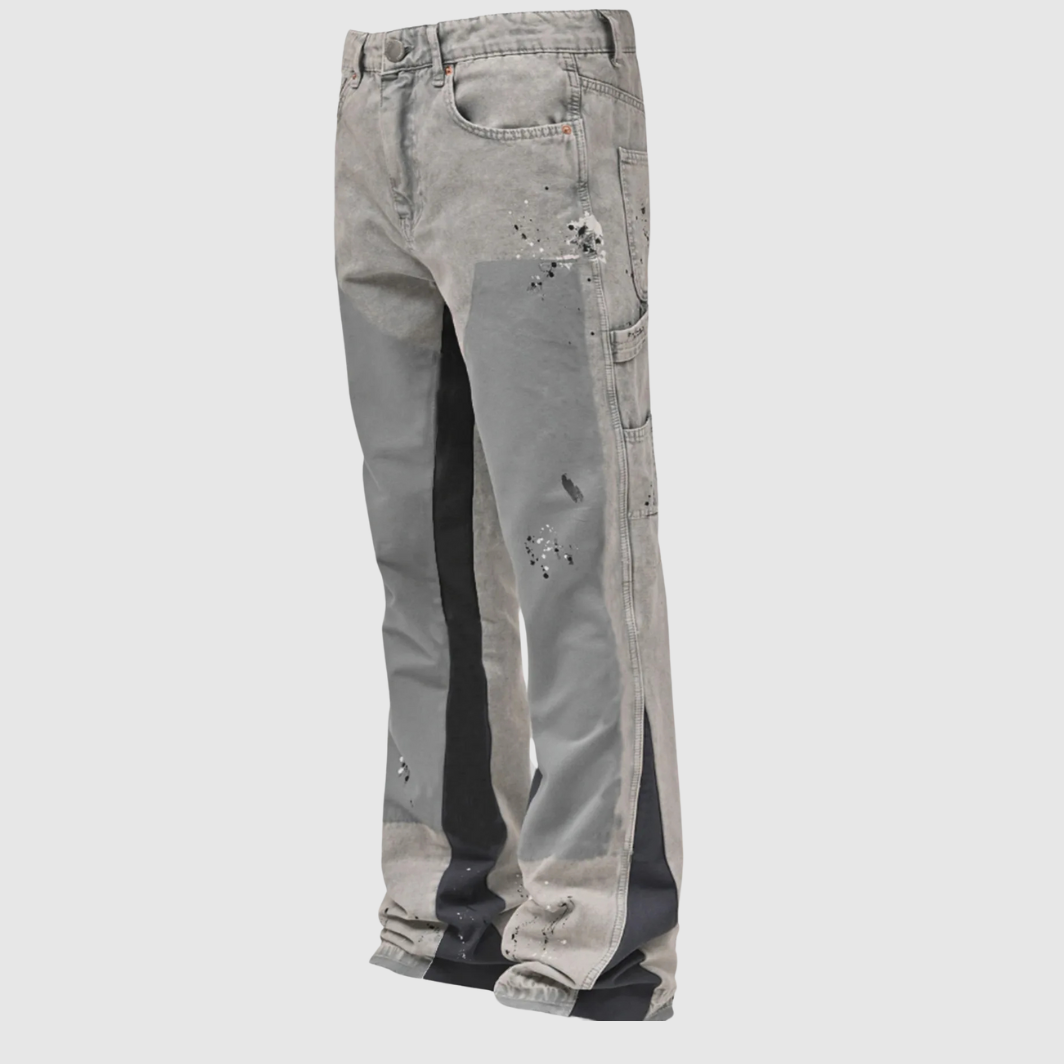 Lazano™ | Washed Paint Flared Jeans