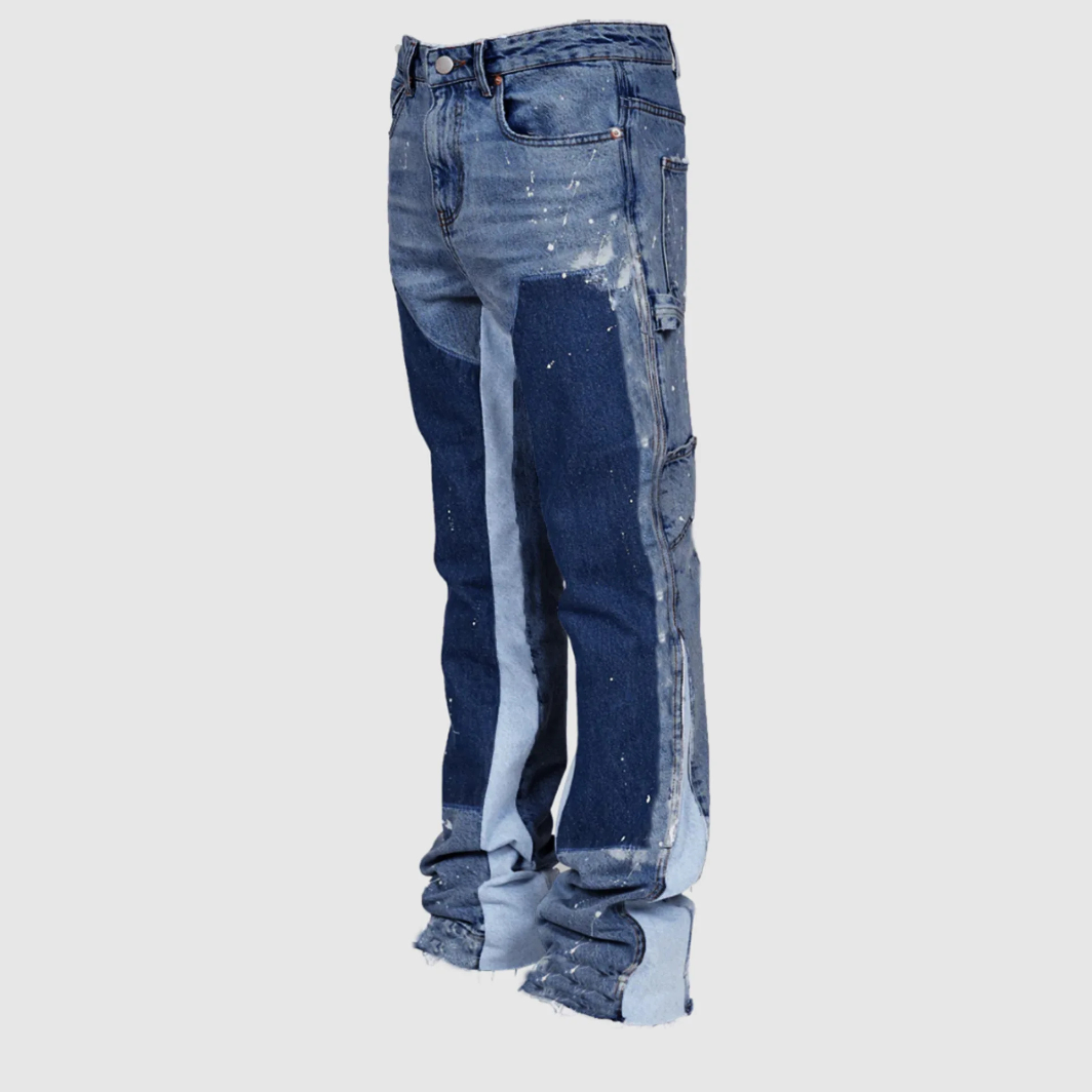 Lazano™ | Washed Paint Flared Jeans