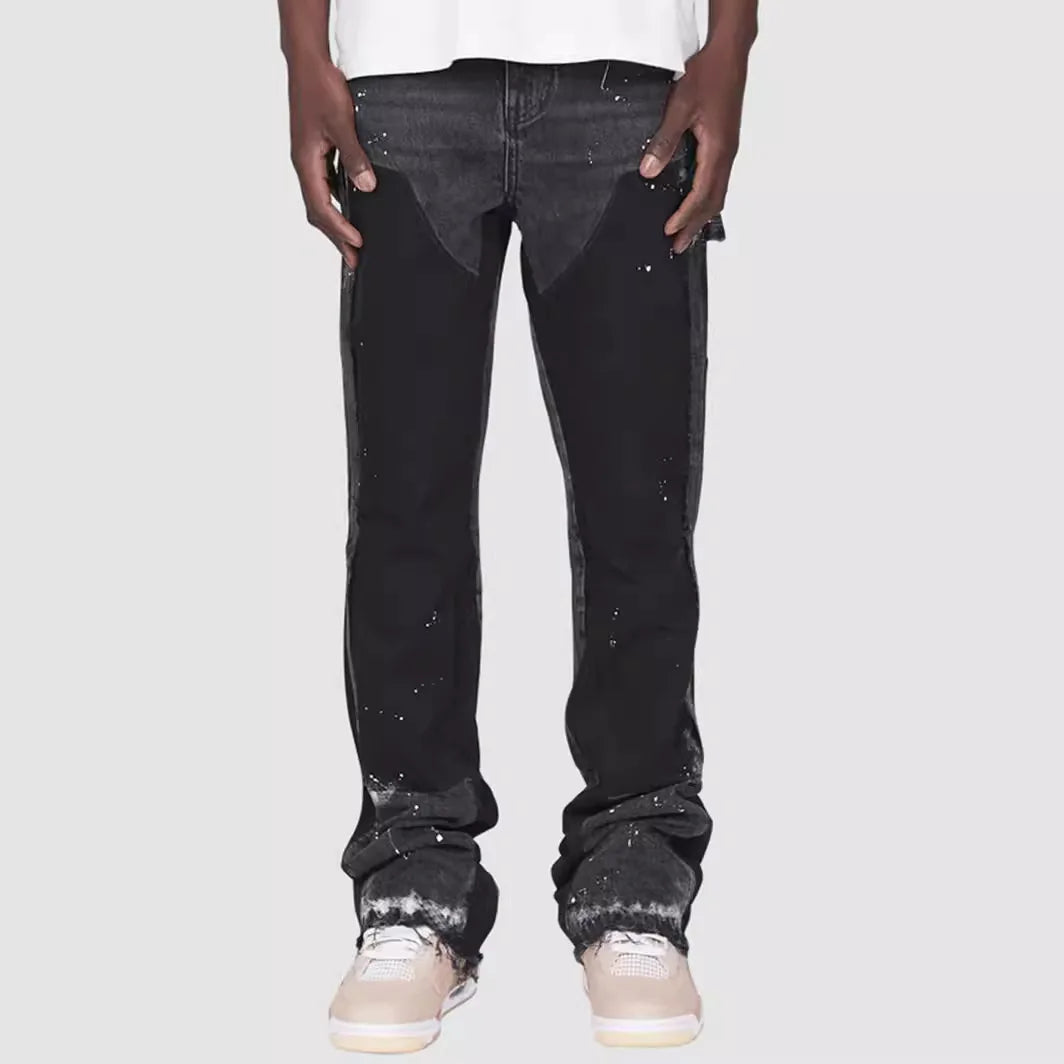 Lazano™ | Washed Paint Flared Jeans