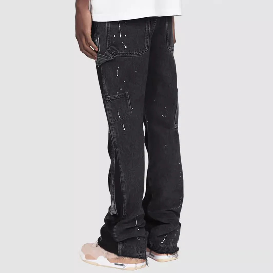 Lazano™ | Washed Paint Flared Jeans