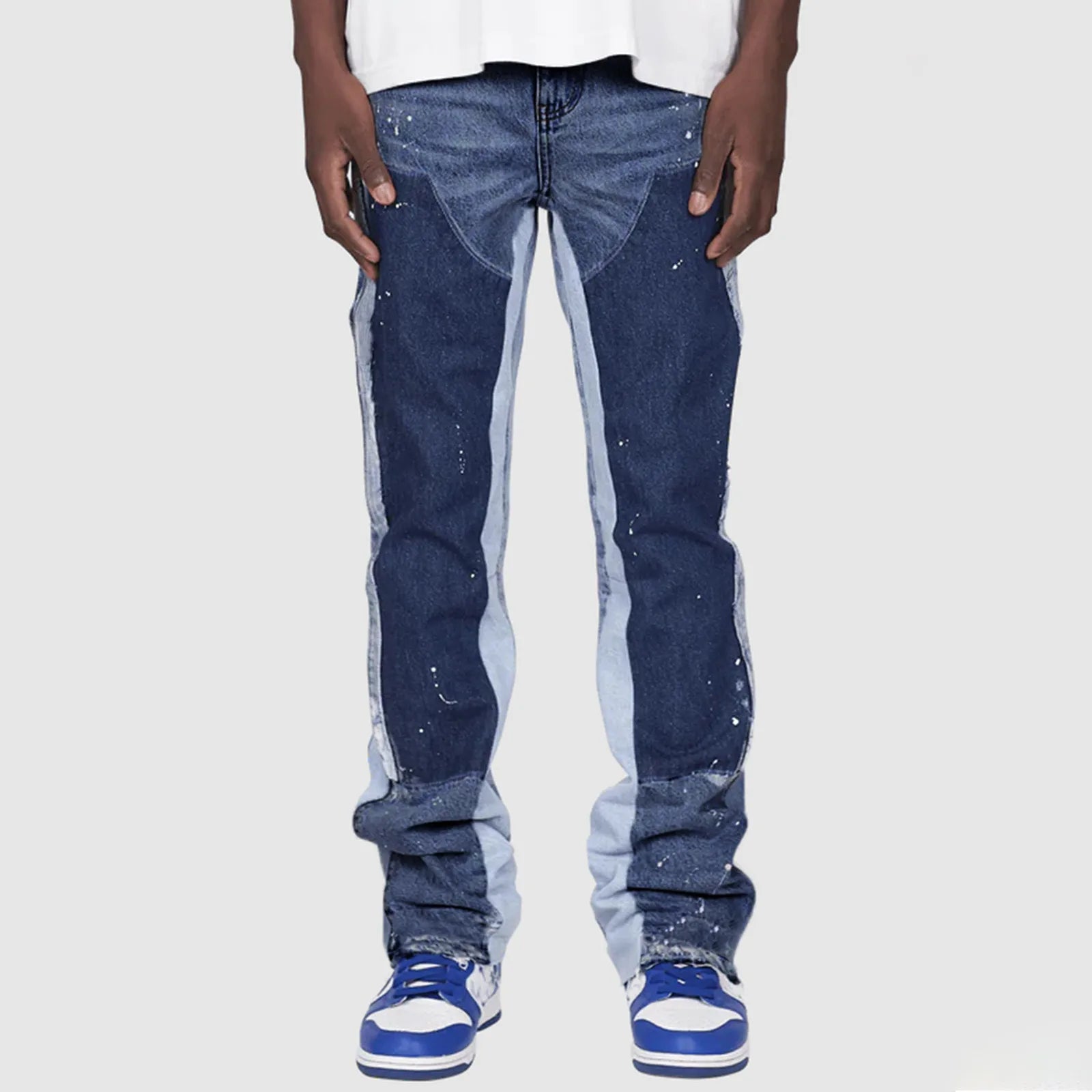 Lazano™ | Washed Paint Flared Jeans