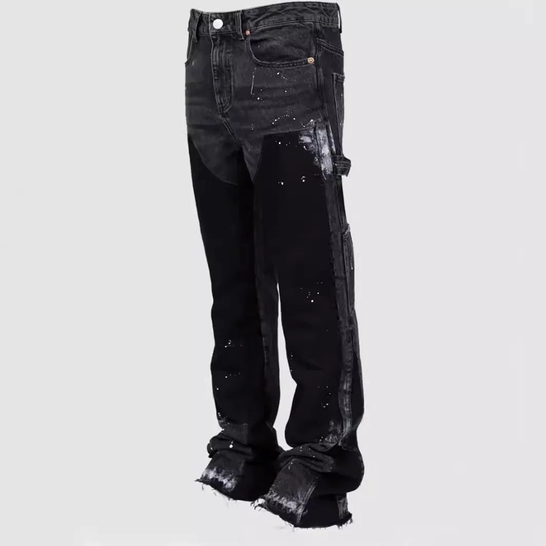 Lazano™ | Washed Paint Flared Jeans