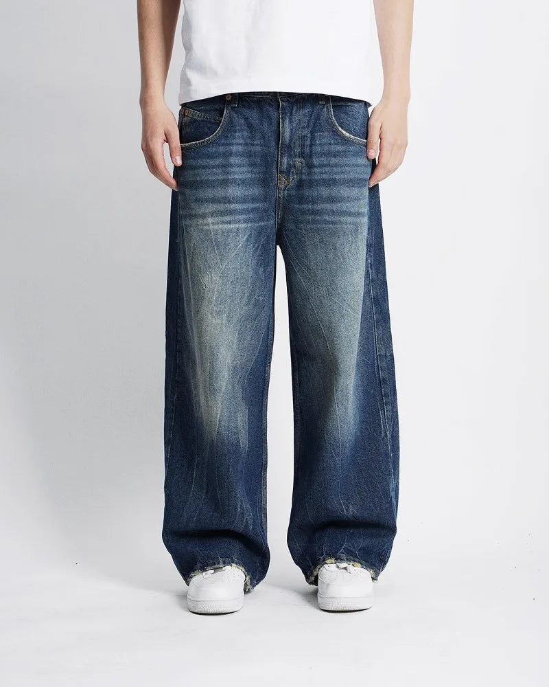 Lazano™ | Washed Blue Baggy Jeans